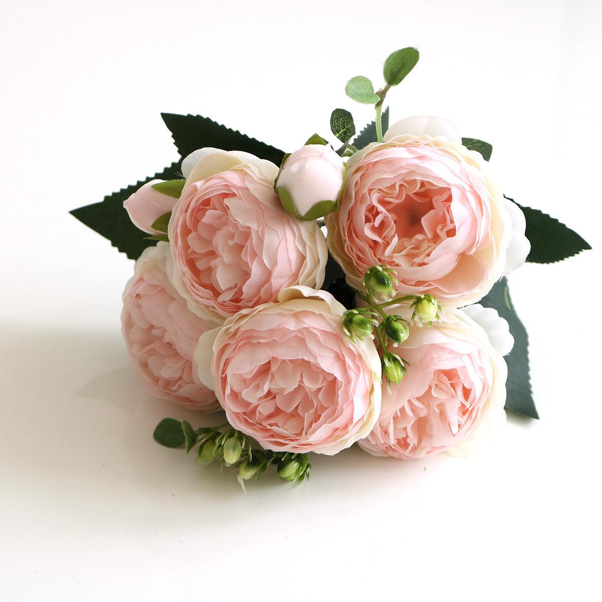 Elegante Pfingstrose Träume - Premium Künstlicher Blumenstrauß