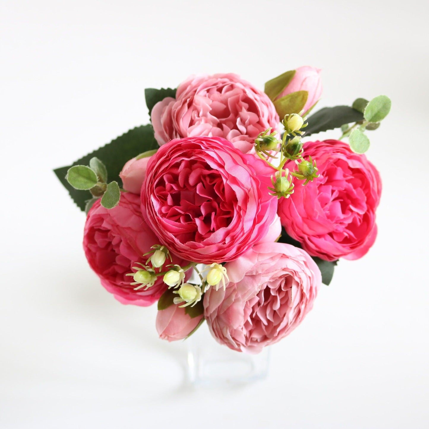 Elegante Pfingstrose Träume - Premium Künstlicher Blumenstrauß