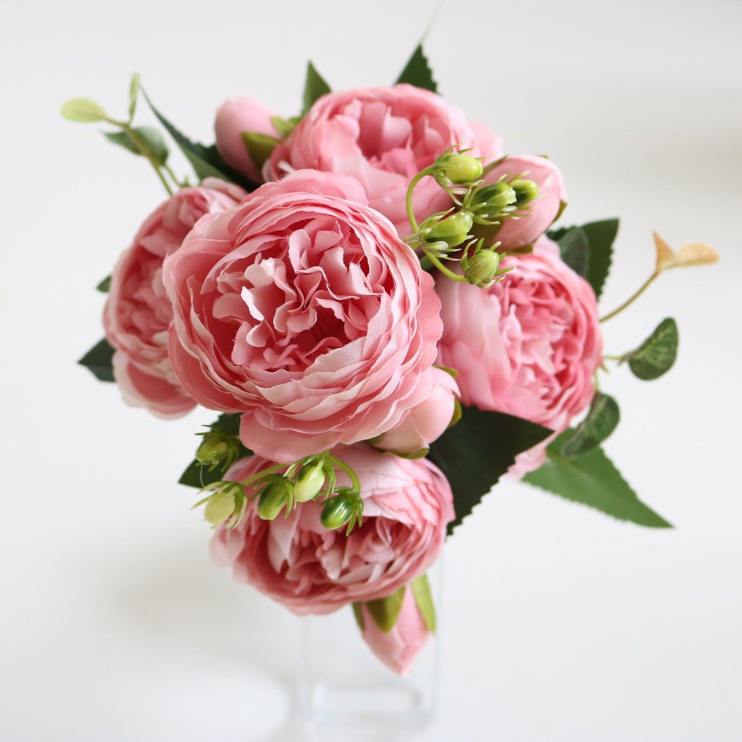 Elegante Pfingstrose Träume - Premium Künstlicher Blumenstrauß