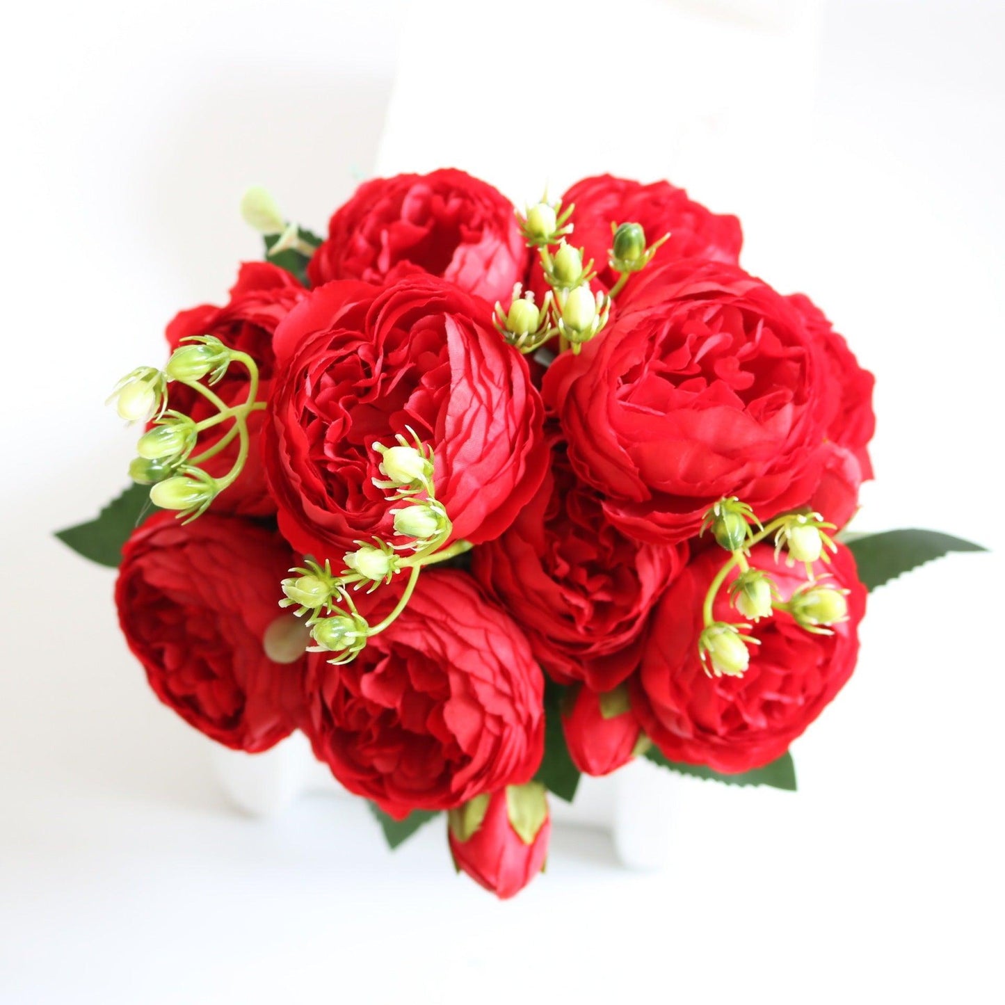 Elegante Pfingstrose Träume - Premium Künstlicher Blumenstrauß