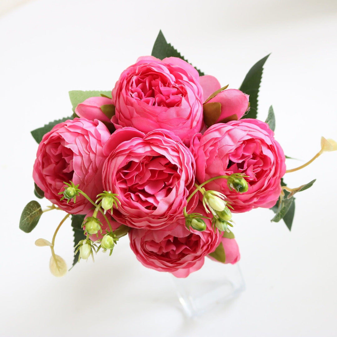 Elegante Pfingstrose Träume - Premium Künstlicher Blumenstrauß