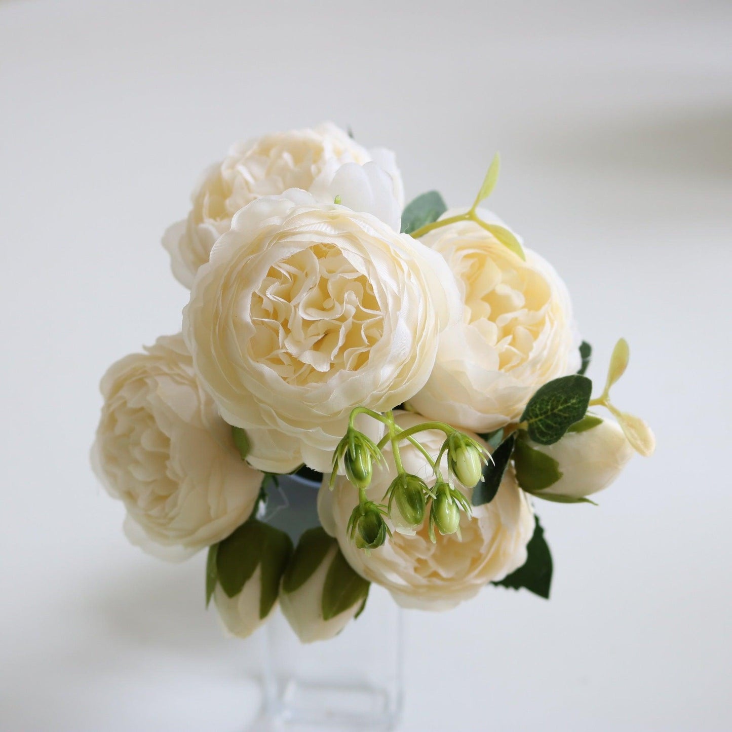 Elegante Pfingstrose Träume - Premium Künstlicher Blumenstrauß