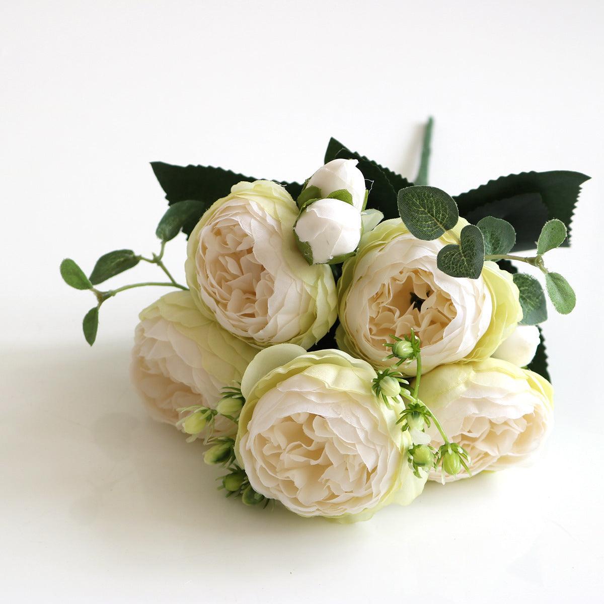 Elegante Pfingstrose Träume - Premium Künstlicher Blumenstrauß