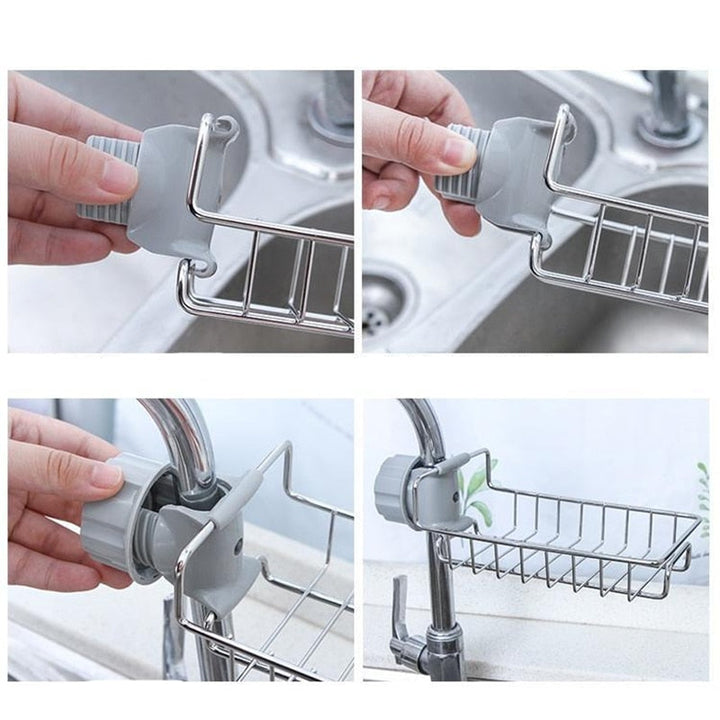 Sink Abflussregal Aufbewahrung Wasserhahn Halter Seifengitter Regal Korb | Karnz