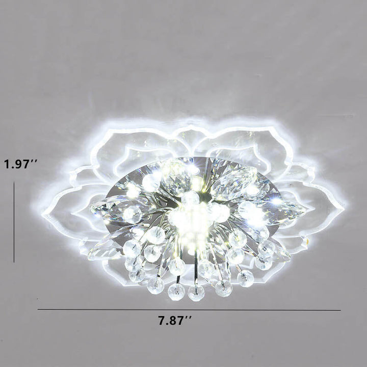 Karnz GlowPetal | LED Kristall Deckenleuchte | Blütenform, RGB Farbwechsel & energieeffizient