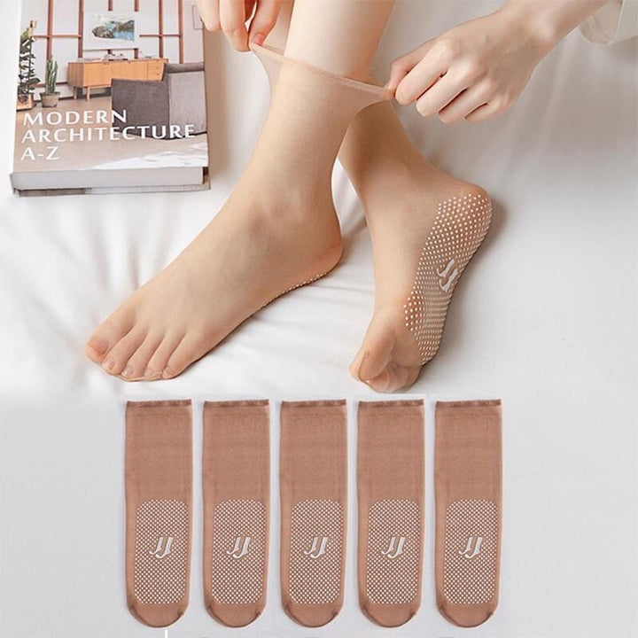 Unsichtbare, rutschfeste Kristallseide Socken | Karnz