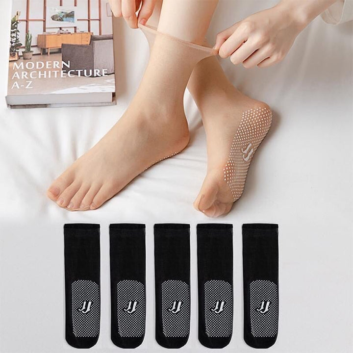 Unsichtbare, rutschfeste Kristallseide Socken | Karnz