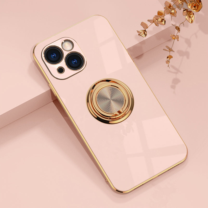Plattiertes iPhone Case mit Ring | Karnz