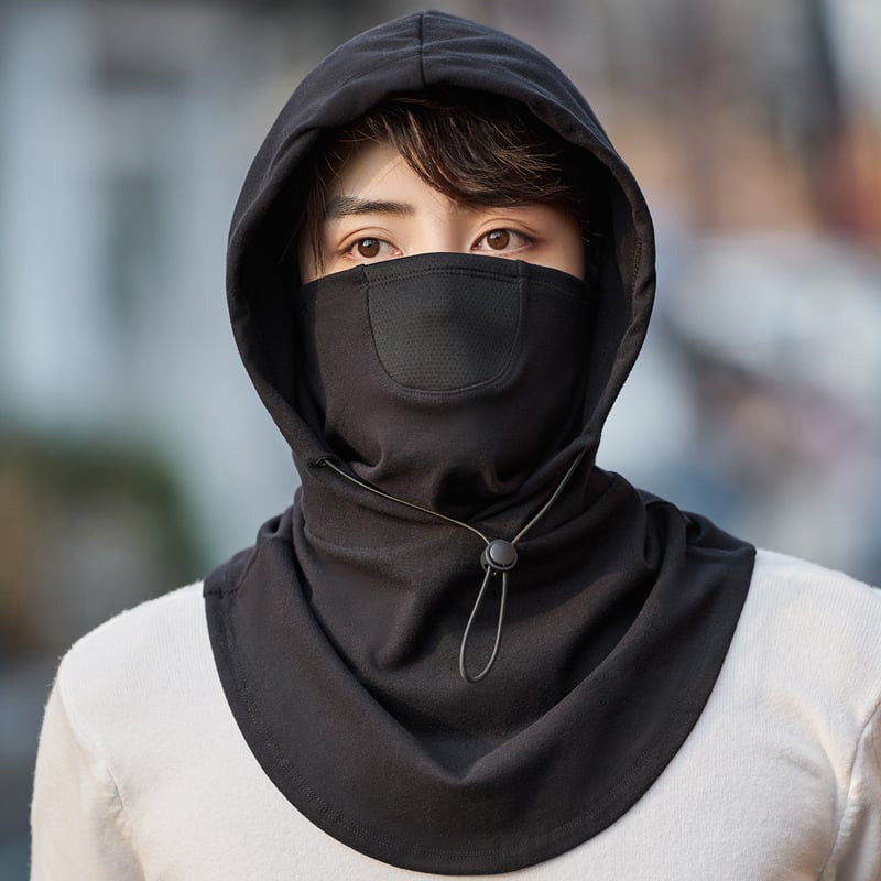 Hooded Face Mask mit Nackenwärmer zum Radfahren | Karnz