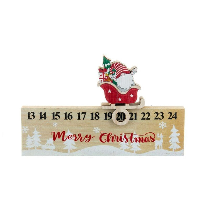 Frohe Weihnachten Holz Mobile Weihnachtsmann Kalender Ornament | Karnz