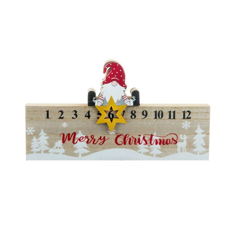 Frohe Weihnachten Holz Mobile Weihnachtsmann Kalender Ornament | Karnz
