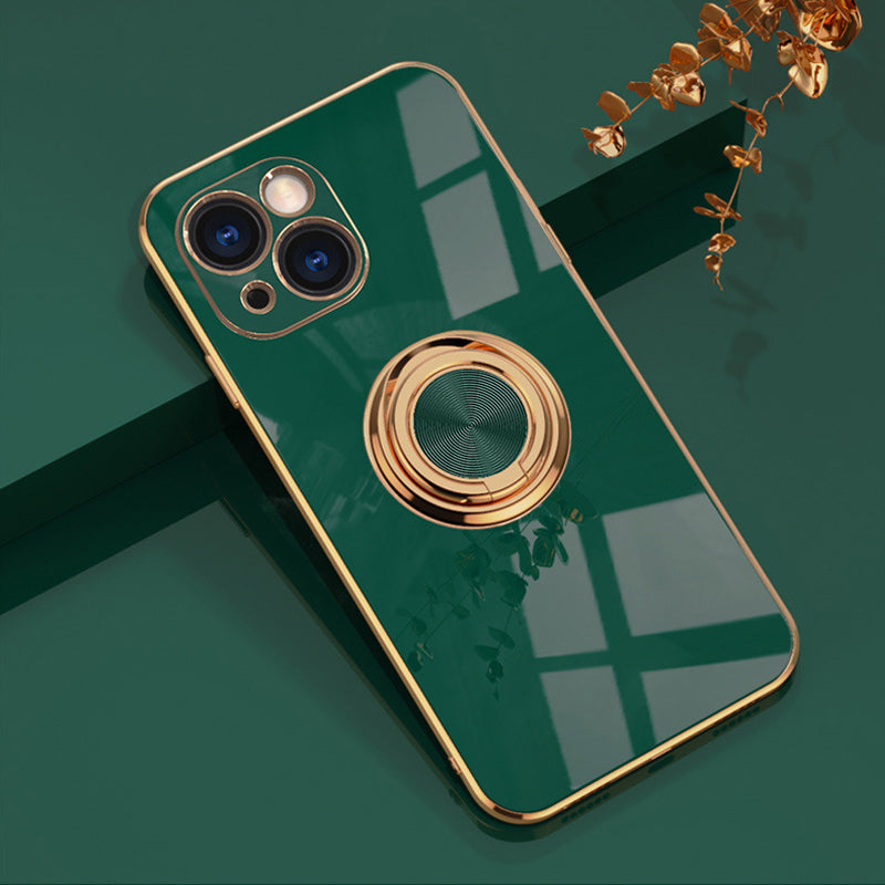 Plattiertes iPhone-Case mit Ring | Karnz