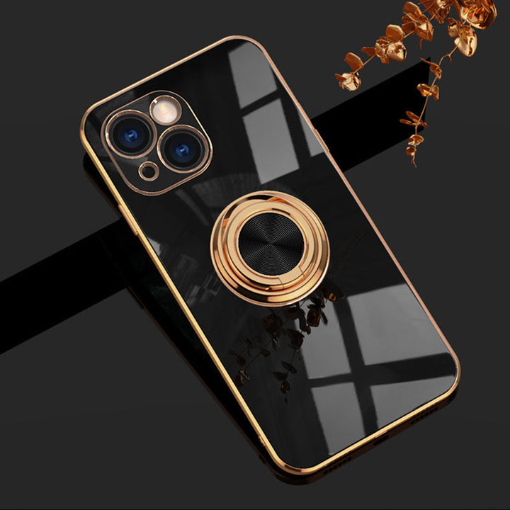 Plattiertes iPhone-Case mit Ring | Karnz