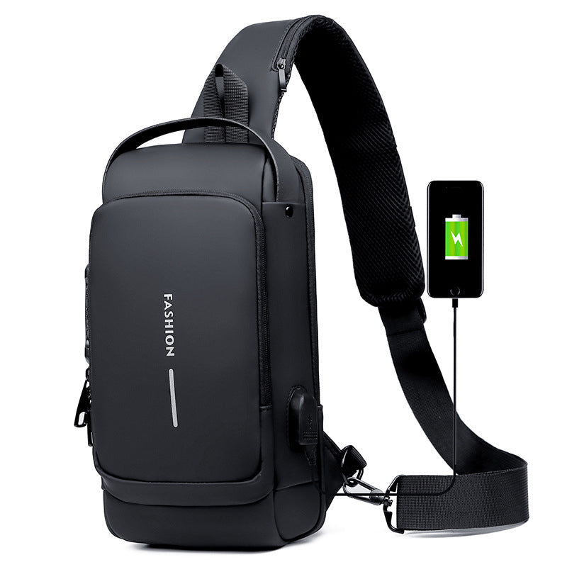 USB-Lade-Sport-Umhängetasche mit Diebstahlschutz