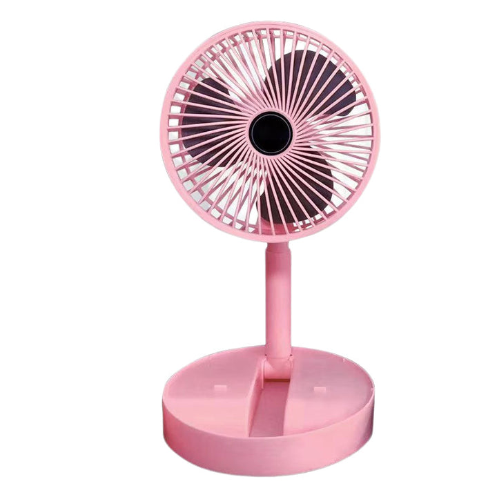 Tragbarer wiederaufladbarer teleskopischer Tischventilator mit geräuschlosem Design und höhenverstellbar | Karnz