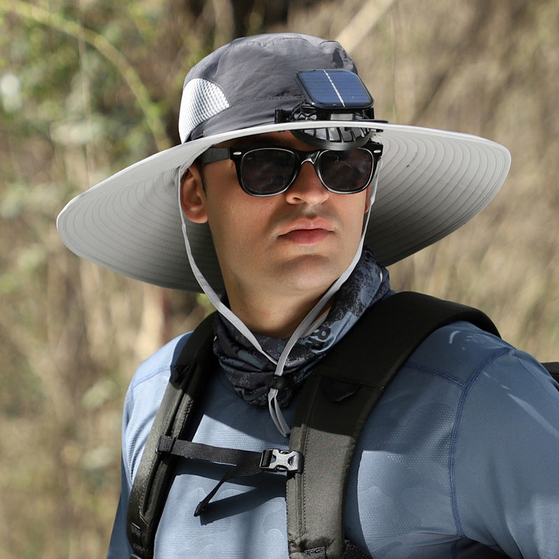 Solar- & USB-Lüfter Outdoor Angelhut | Karnz