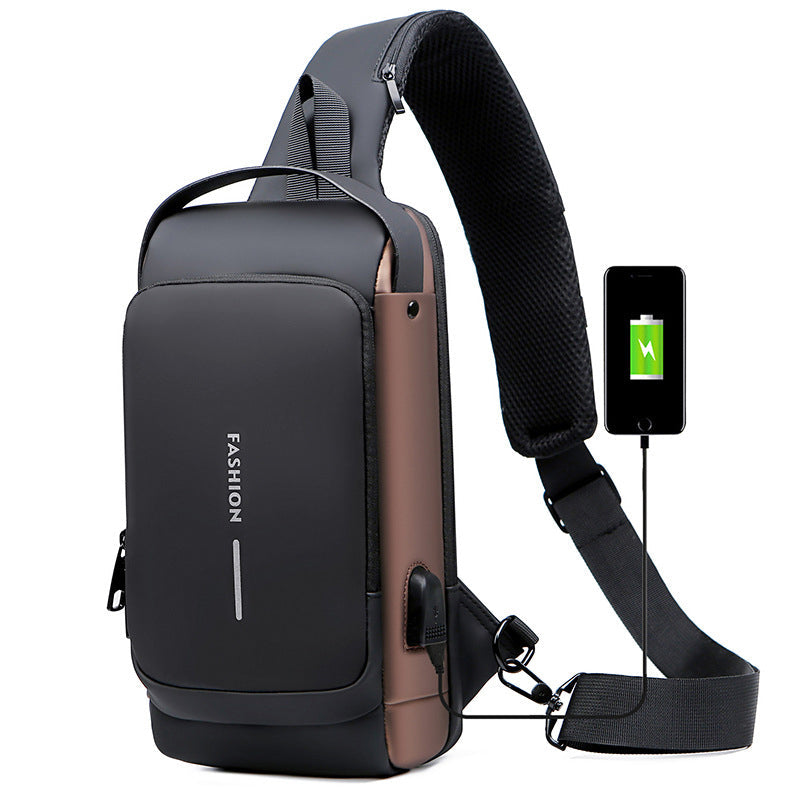 USB-Lade-Sport-Umhängetasche mit Diebstahlschutz