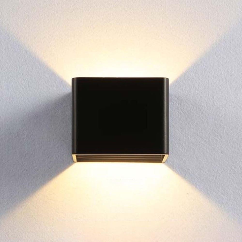 LumiBox - Quadratische LED-Wandlampe | Modernes Design in Schwarz, Weiß und Grün für Schlafzimmer und Wohnzimmer | Karnz