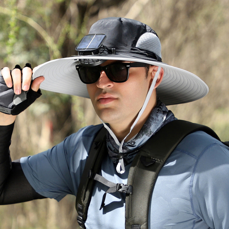 Solar- & USB-Lüfter Outdoor Angelhut | Karnz