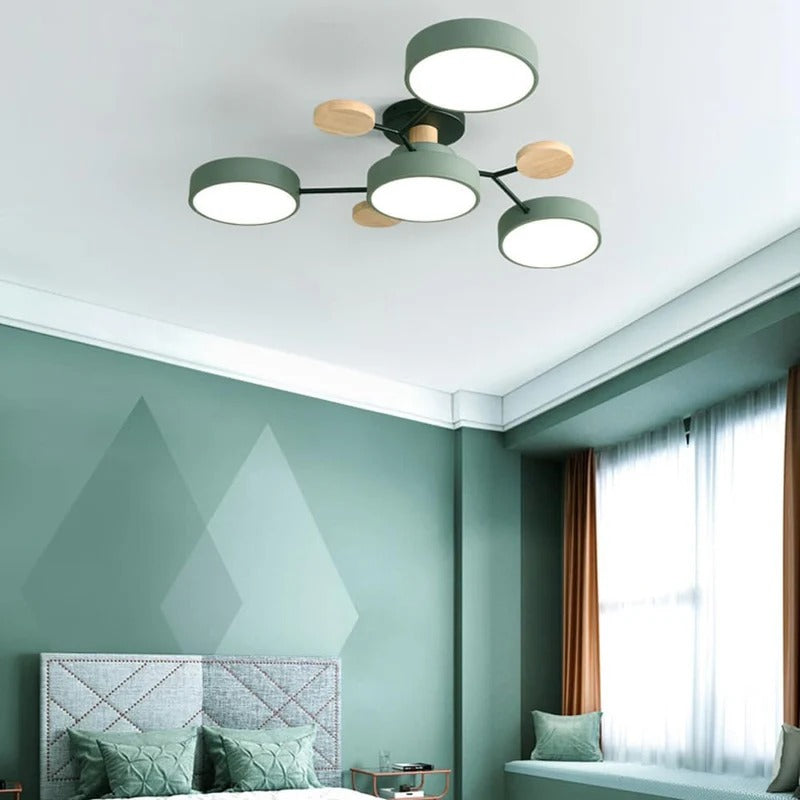 Moderne LED-Deckenleuchte, flache Montage