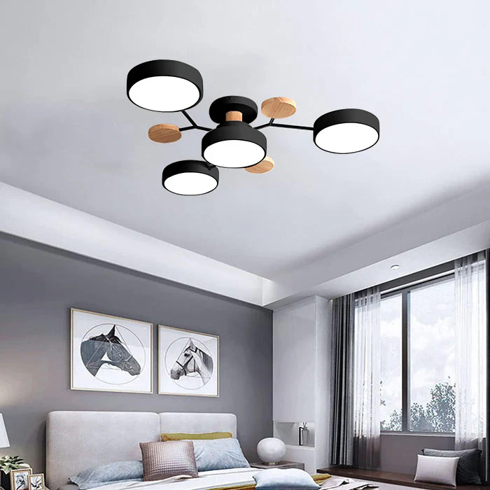 Moderne LED-Deckenleuchte, flache Montage