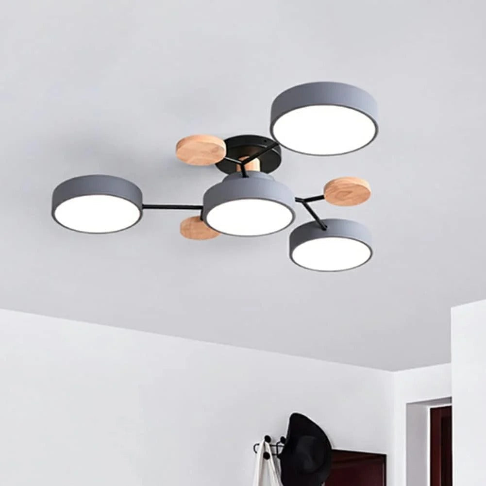 Moderne LED-Deckenleuchte, flache Montage