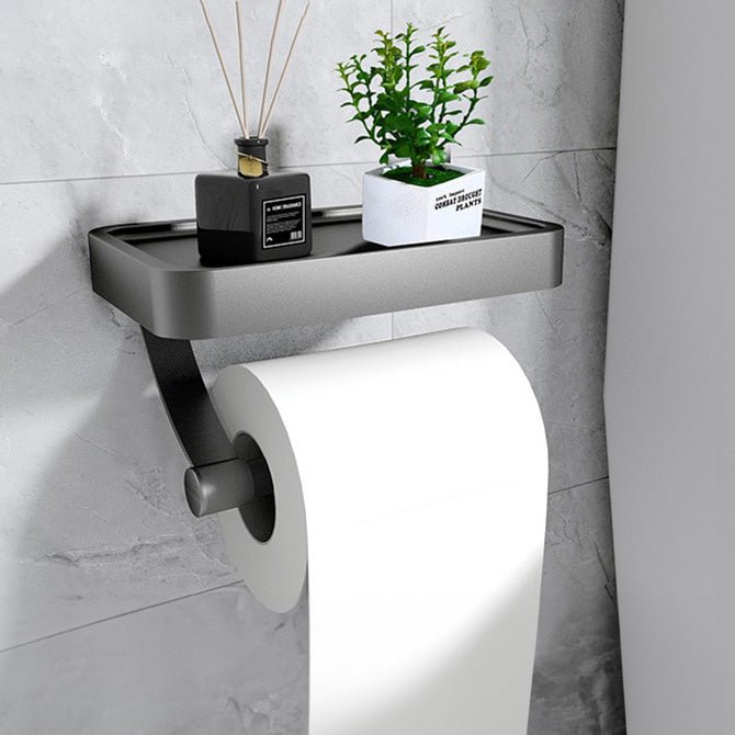 RVSPlank | Bohrfreier Toilettenpapierhalter mit Ablage aus Edelstahl | Karnz