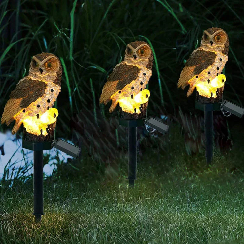 Solarbetriebene Eulengartenlampe - OwlGlow | Karnz