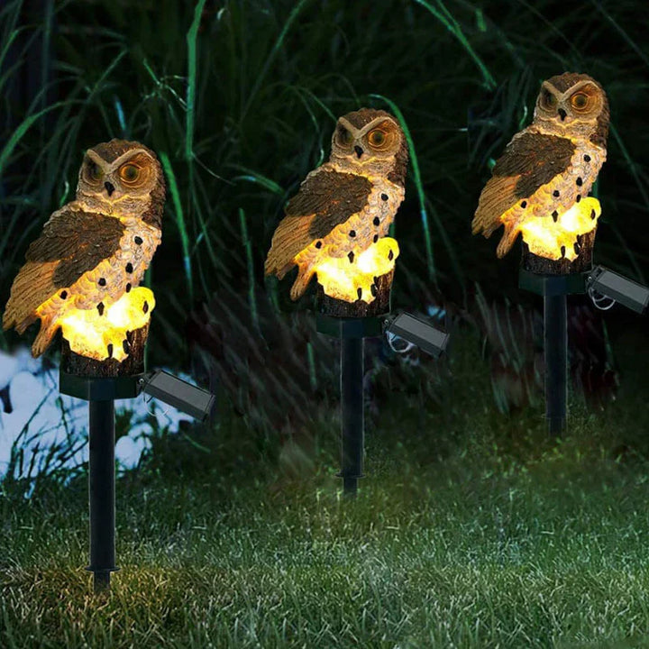 Solarbetriebene Eulengartenlampe - OwlGlow | Karnz