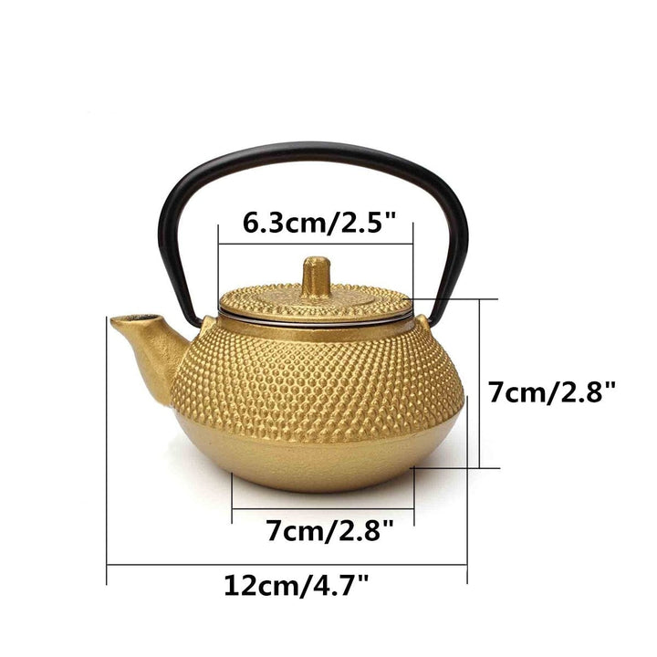 Klein 2oz Gusseisen Teekanne Teekanne Kessel mit Sieb Blumen Teekessel | Karnz