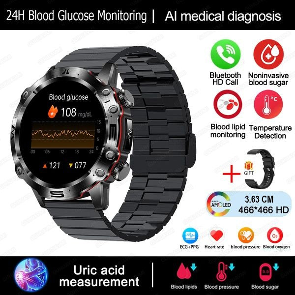Intelligenter Gesundheitstracker mit Glukose- und EKG-Messung – HealthPro