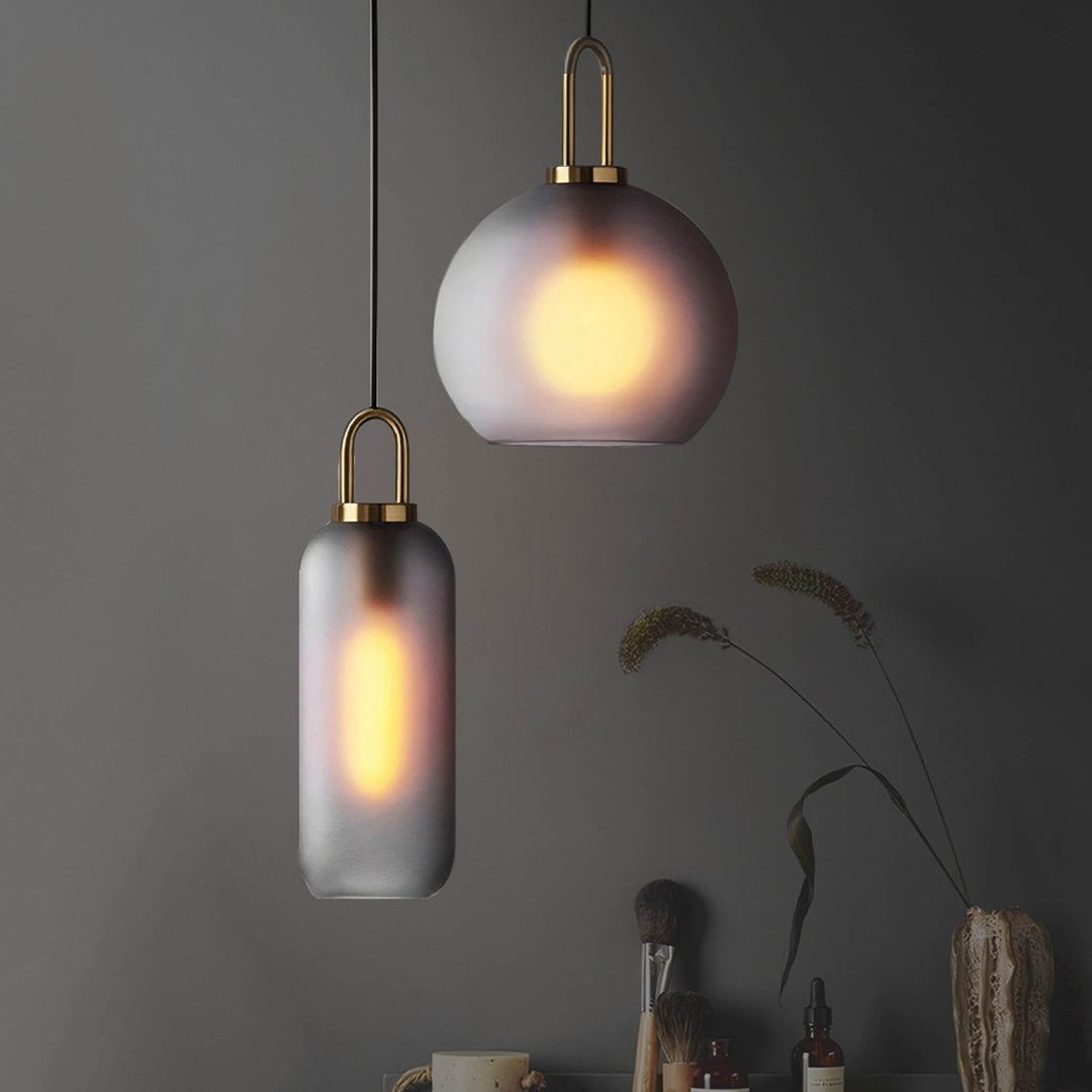 Rauchglas Pendelleuchte – Industrie-Deckenlampe für Küche, Esszimmer & Wohnzimmer | Karnz