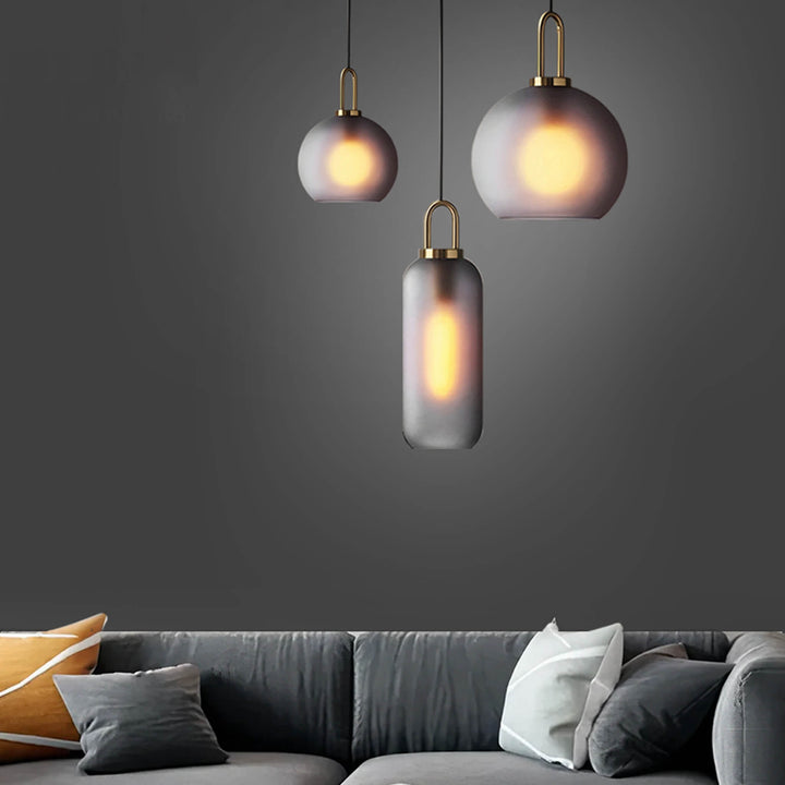 Rauchglas Pendelleuchte – Industrie-Deckenlampe für Küche, Esszimmer & Wohnzimmer | Karnz