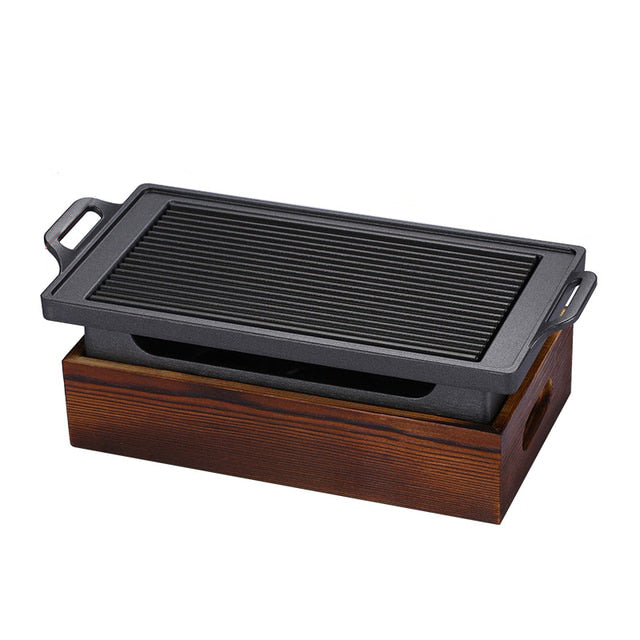 Raucharmer tragbarer Grill Holzkohle Haushalts Antihaft BBQ | Karnz