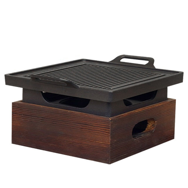 Raucharmer tragbarer Grill Holzkohle Haushalts Antihaft BBQ | Karnz
