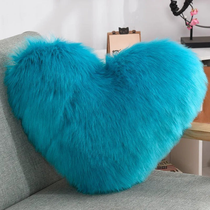 Weiches Herzförmiges Flauschiges Sofakissen aus Soft-Polyester | Karnz