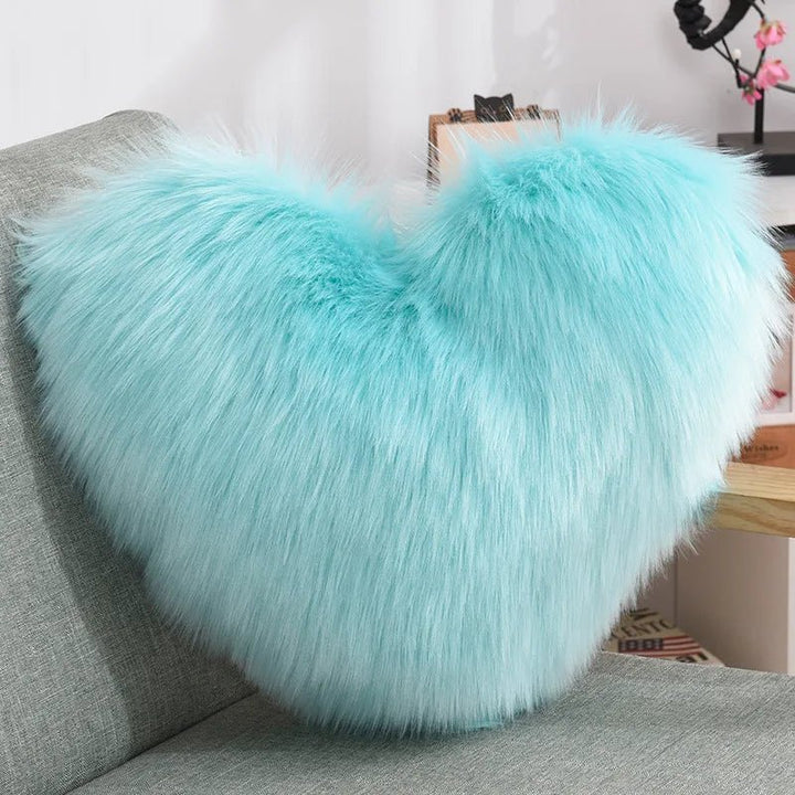 Weiches Herzförmiges Flauschiges Sofakissen aus Soft-Polyester | Karnz