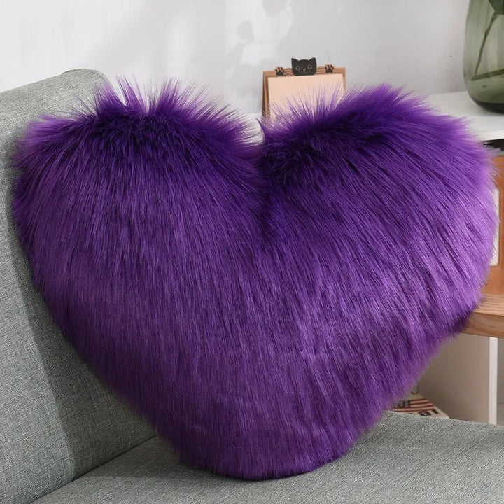Weiches Herzförmiges Flauschiges Sofakissen aus Soft-Polyester | Karnz