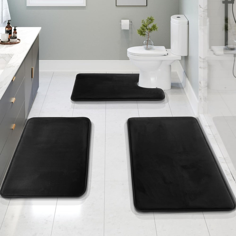 SoftStep Luxe – 3-teiliges Set Badematten aus Memory-Schaum
