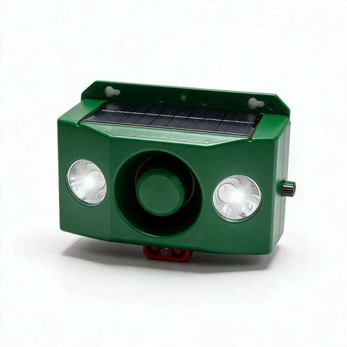 Karnz Solar-Tierabwehrgerät – blinkende LED & akustischer Alarm, wetterfest für den Garten