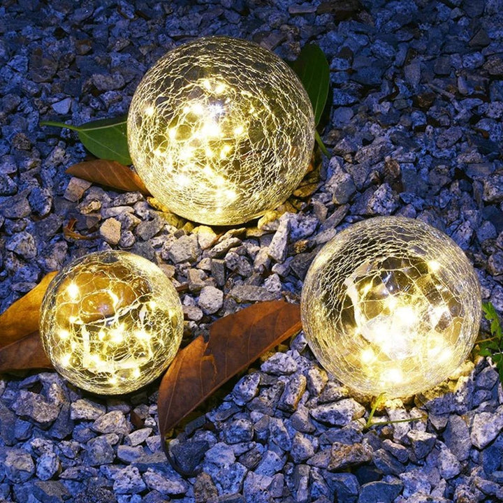 Solar gebrochene Glas globe Karnz