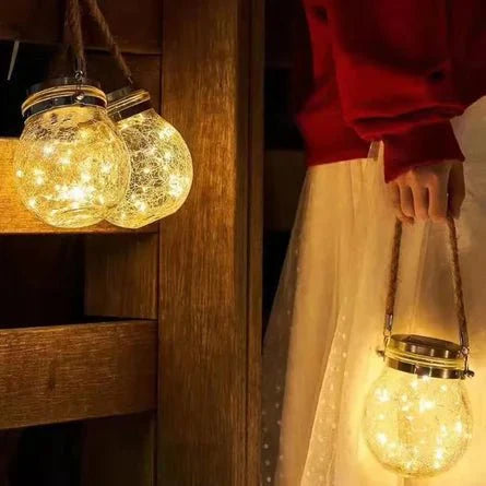 Solar Glass Globe Laterne Karnz