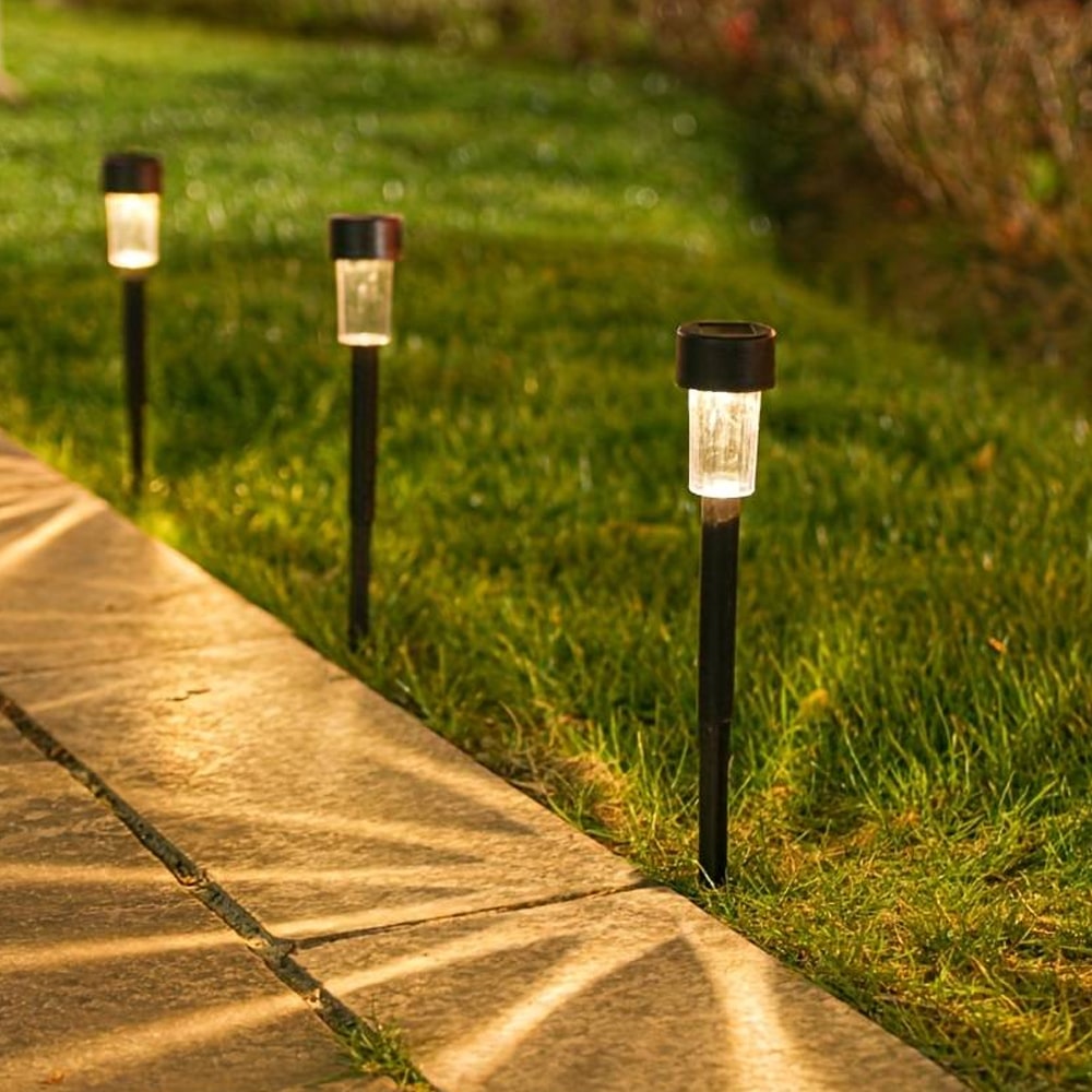 LED-Solarzellenlampen auf Spießen - Schwarz 10 Stk. | Karnz