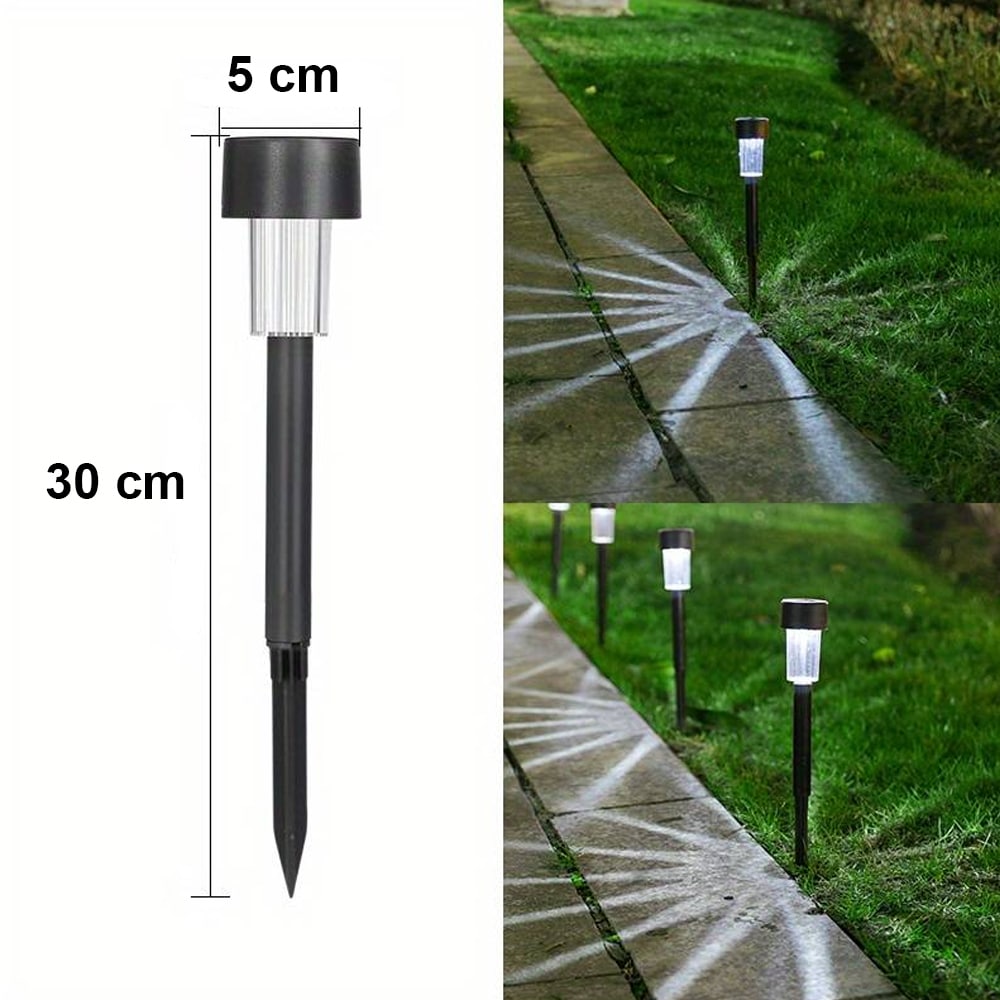 LED-Solarzellenlampen auf Spießen - Schwarz 10 Stk. | Karnz