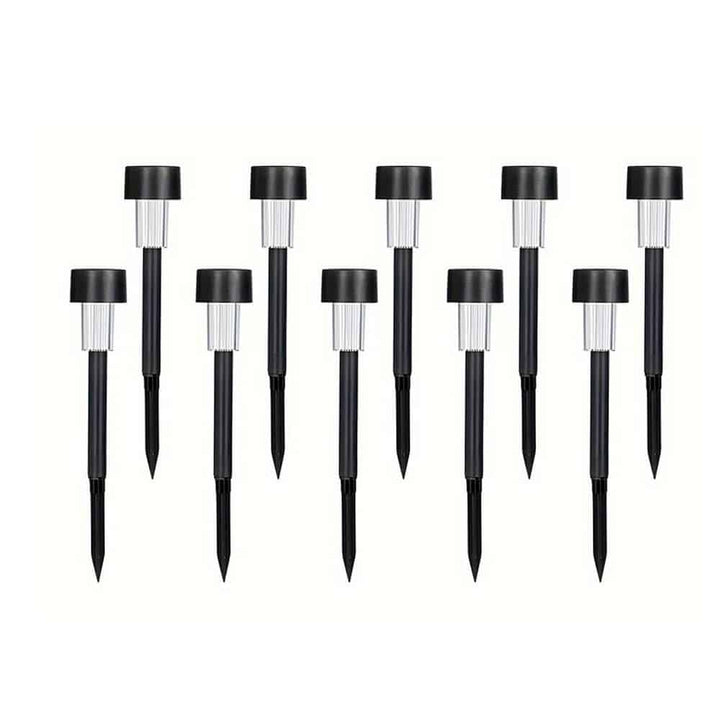 LED-Solarzellenlampen auf Spießen - Schwarz 10 Stk. | Karnz
