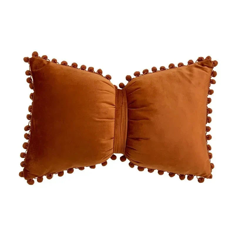 Einfache Candy-Farbe Quasten-Kissenbezug Samt 50x30cm | Karnz