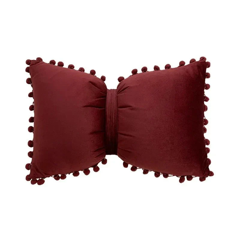 Einfache Candy-Farbe Quasten-Kissenbezug Samt 50x30cm | Karnz