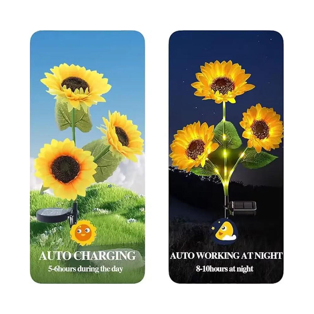 Solar-Sonnenblumen-Gartenlampe 80 cm | Karnz