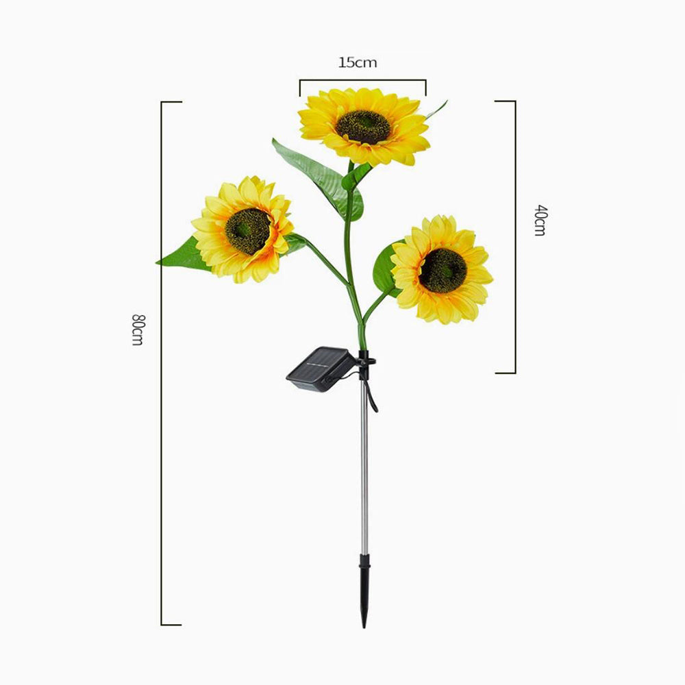Solar-Sonnenblumen-Gartenlampe 80 cm | Karnz
