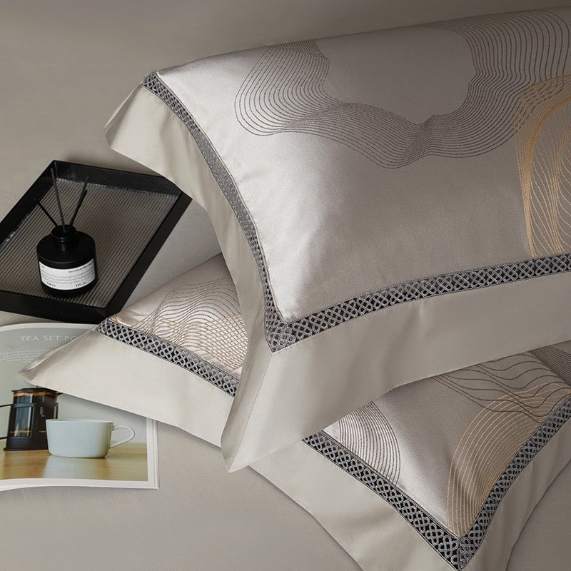 Sonata Luxus Bettbezug Set – 1000 TC Baumwolle mit seidig satinierter Oberfläche | Karnz